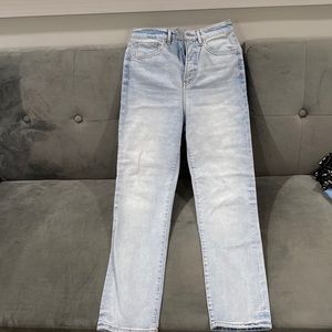 Express slim super high rise jeans